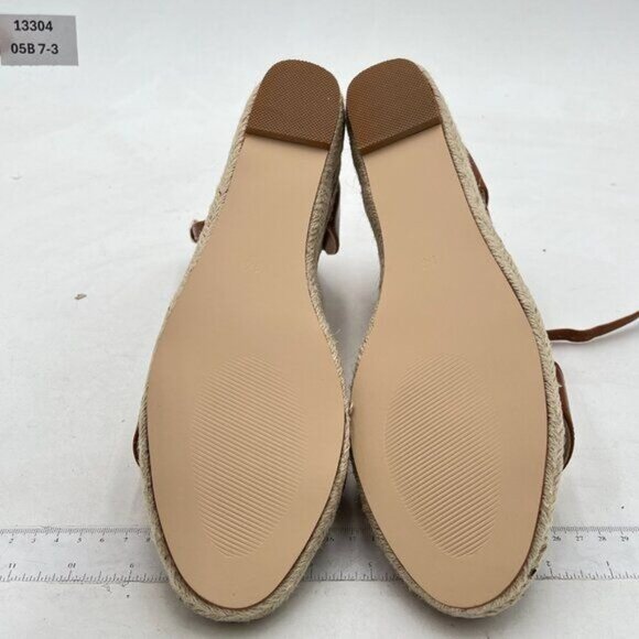 FOWT Brown Espadrille Ankle Straps Buckle Wedge for Women Open Toe Sandals - Picture 7 of 8